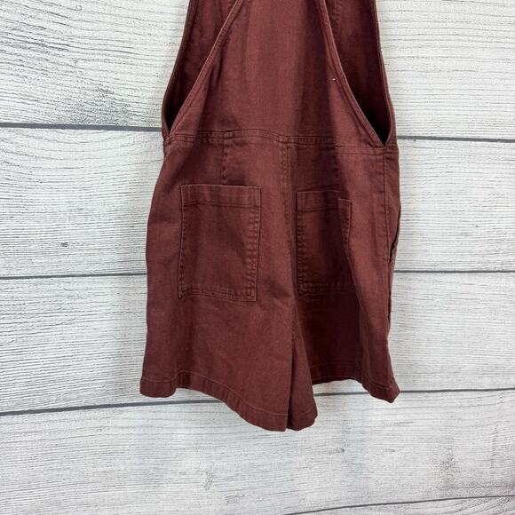 Roxy Women's Brown Cotton Summer Short Overalls Size Small - Picture 7 of 8
